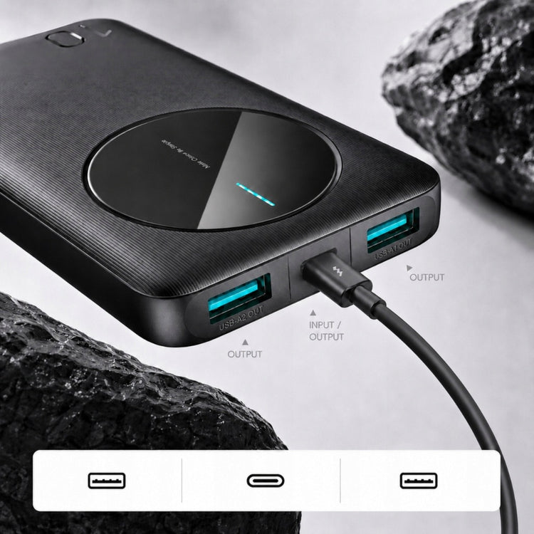 Lengvas išorinis akumuliatorius „Joyroom JR-PBF12“ 10000 mAh, USB + USB-C