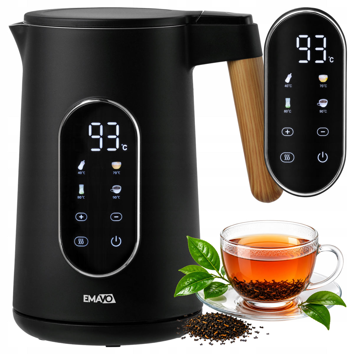 Elektrinis virdulys su temperatūros reguliavimu „Emavo DigiTemp Pro“, 1,7 l – nuotrauka 1