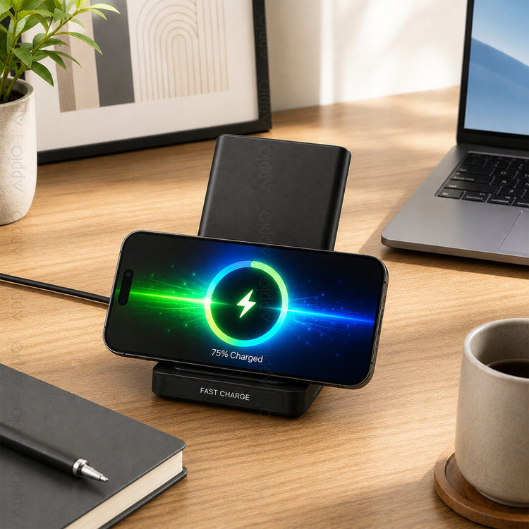 Belaidė indukcinė krovimo stotelė „Appio“ 15 W, USB-C