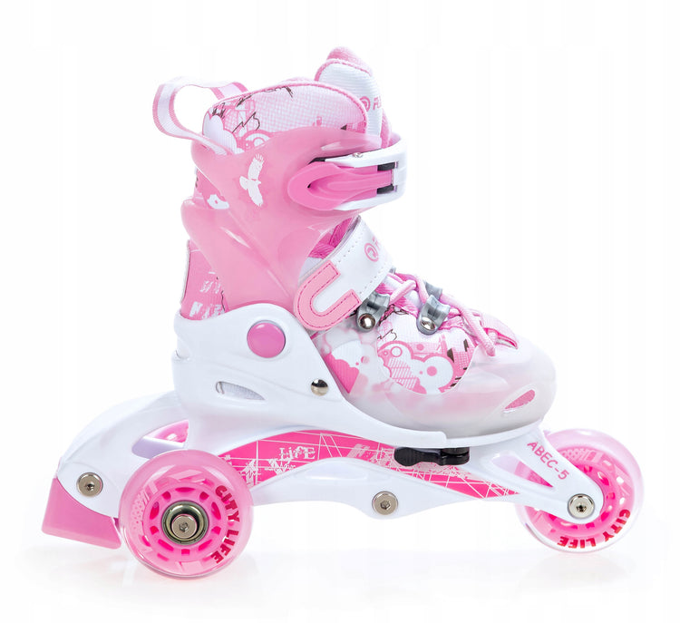 Reguliuojami riedučiai 3in1 „Raven Princess“, 26–29 dydis
