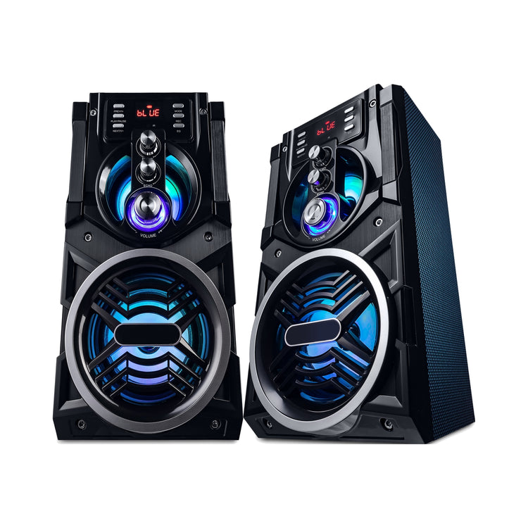 Nešiojama garso sistema-bokštas „Hitelo PartyTech BIG Tower“ su karaoke ir FM, 850 W PMPO