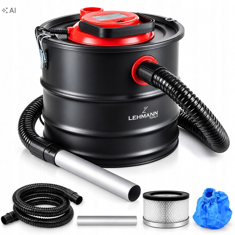 Pelenų siurblys su HEPA filtru „Lehmann“ 800 W, 15 l
