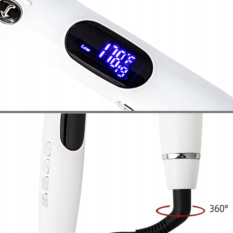 Automatinės besisukančios garbanojimo žnyplės „Renew Force“ su LCD, 80–210 °C