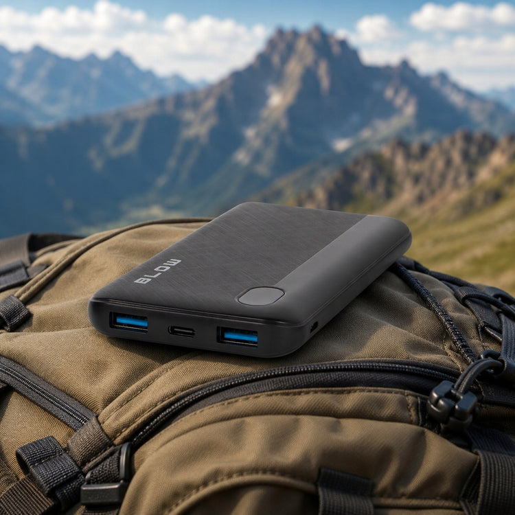 Išorinis akumuliatorius „Blow“ 10000 mAh, 22,5 W PD / QC, juodas
