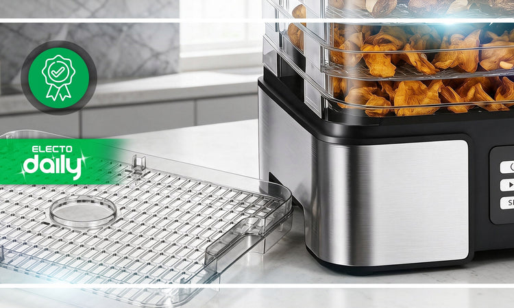 Maisto džiovyklė su laikmačiu ir termoventiliacija, 15 l, 500 W, 6 lentynos – nuotrauka 4