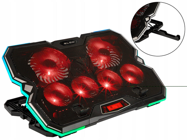 Aušinimo padėklas nešiojamajam kompiuteriui „Blow Vortex“ RGB, 9–17"