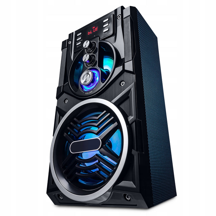Nešiojama garso sistema-bokštas „Hitelo PartyTech BIG Tower“ su karaoke ir FM, 850 W PMPO