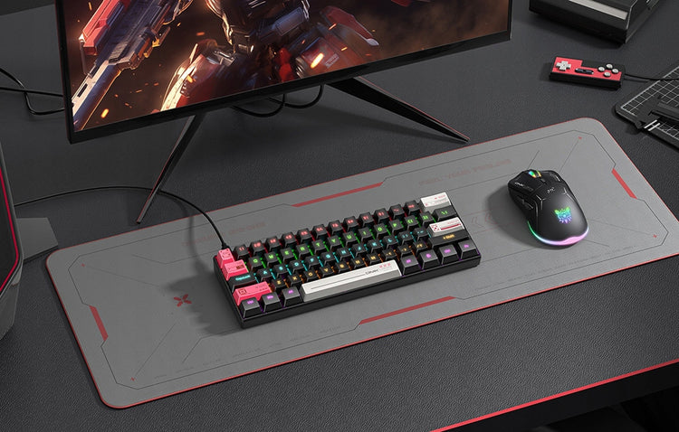 Mechaninė mini klaviatūra „Onikuma G55“, rudi jungikliai, RGB