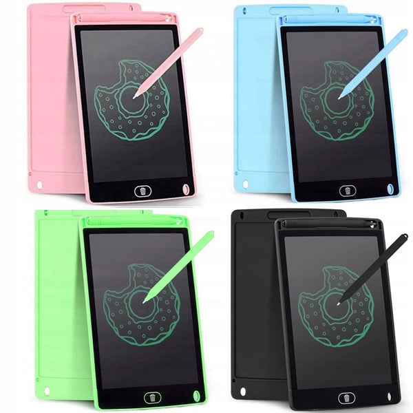 LCD piešimo planšečių rinkinys vaikams, 4 vnt. po 12" su rašikliais