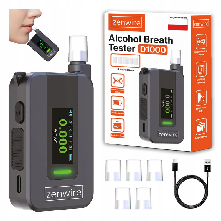 Elektrocheminis alkotesteris be kandiklių, įkraunamas – nuotrauka 1
