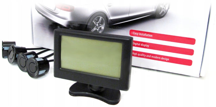 Galinių parkavimo daviklių rinkinys su LCD ekranu, 4 davikliai