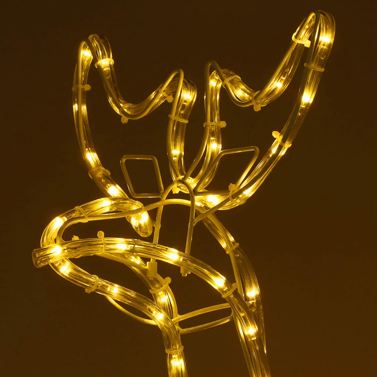 Didelis šviečiantis šiaurės elnias „Springos“, 144 LED, šiltai balta šviesa