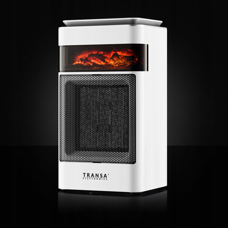 Keraminis termoventiliatorius su liepsnos efektu „Transa CeramioFlame“, LCD, 1500 W