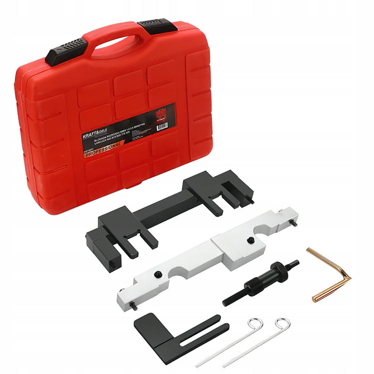 Variklio skirstymo fiksavimo įrankių rinkinys BMW 1.6 ir 2.0 benzinas „Kraft&Dele KD12531“, 7 dalys