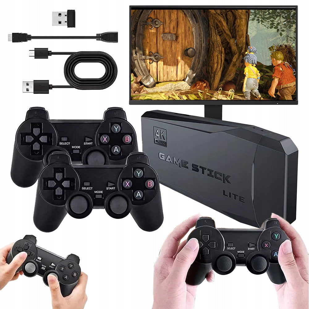 Retro žaidimų konsolė „Lewer“ HDMI su 20 000 žaidimų ir 2 belaidžiais pultais – nuotrauka 1