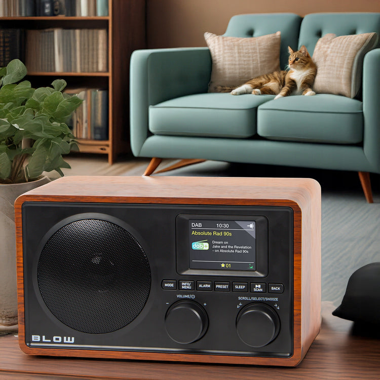 Retro virtuvės radijas „Blow RK5“ DAB+/FM su Bluetooth ir žadintuvu