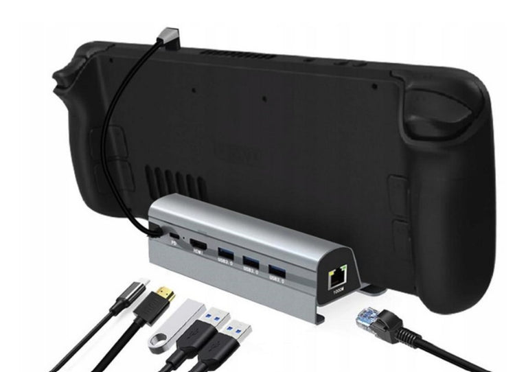 Steam Deck / ROG Ally doko stotelė 6 in 1: USB-C, HDMI 4K, Ethernet