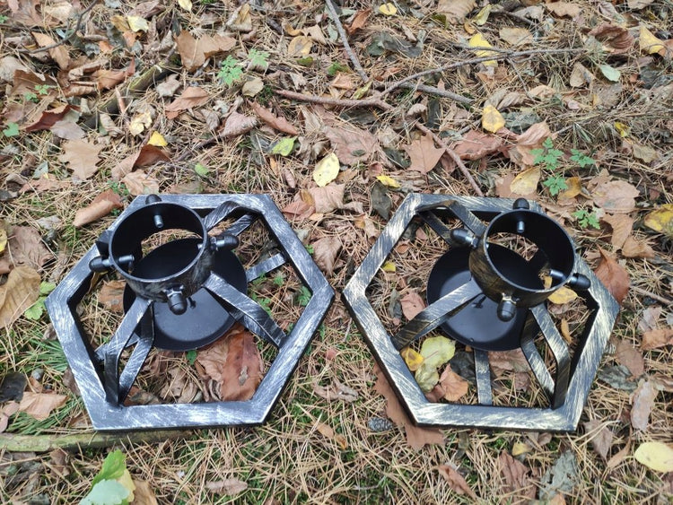 Metalinis eglutės stovas, Ø 43 cm, 11 cm angos, juodas