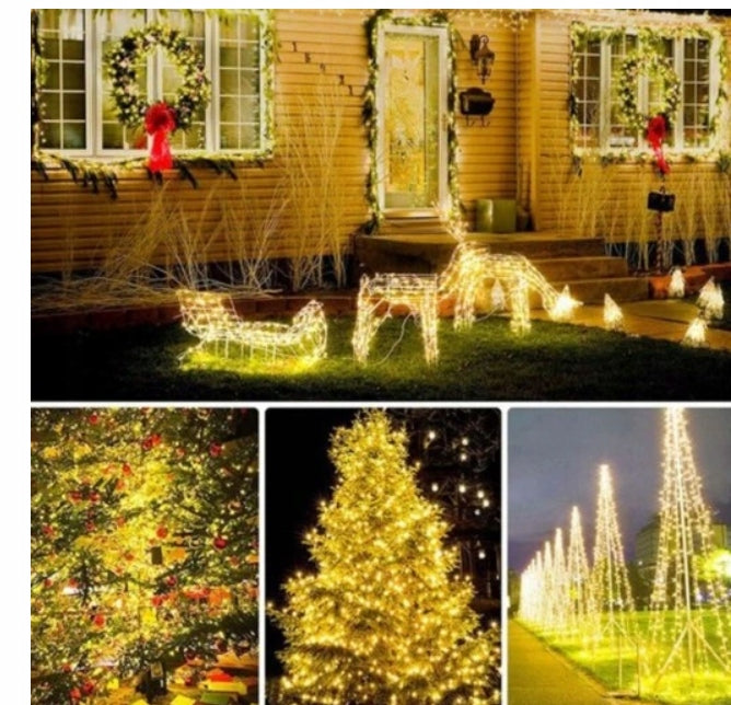 Kalėdinė mikro LED girlianda 500 LED, 50 m, šiltai balta, IP44, su pulteliu