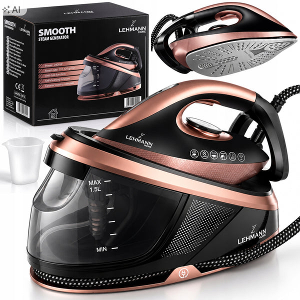 Lygintuvas su garų stotele 2400 W, 8 bar, 1,5 l, keraminis padas