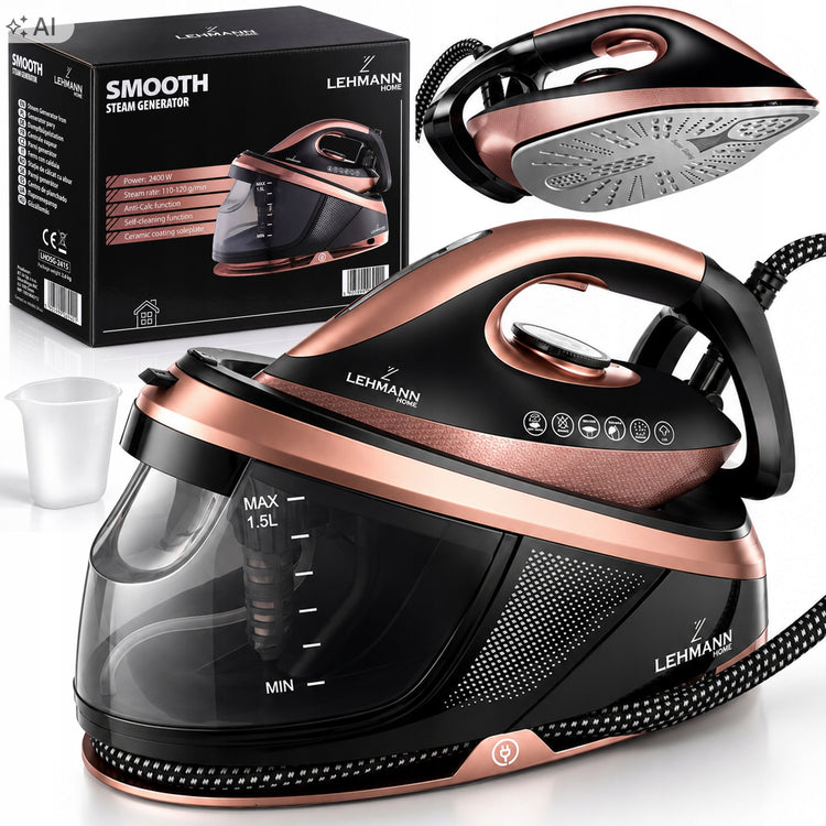 Lygintuvas su garų stotele 2400 W, 8 bar, 1,5 l, keraminis padas