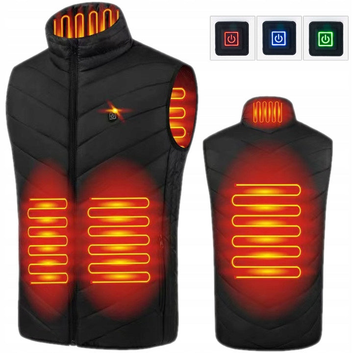 Šildoma liemenė „Mozos HV1“ su USB, juoda, XL dydis