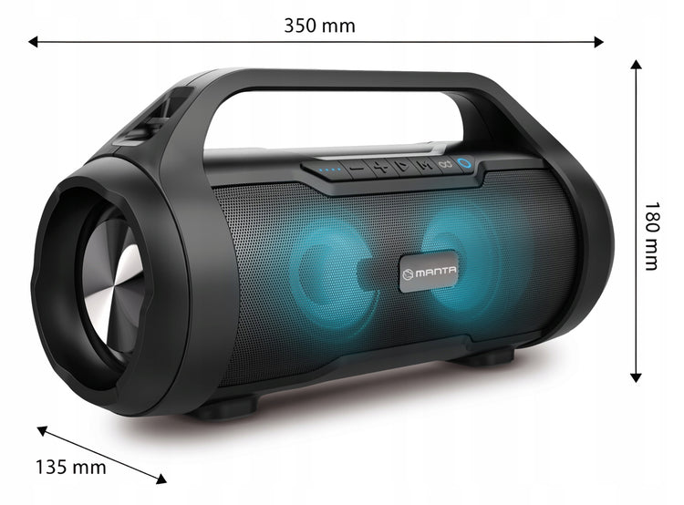 Nešiojama „Bluetooth“ kolonėlė „Manta SPK215“, 30 W, su FM radiju