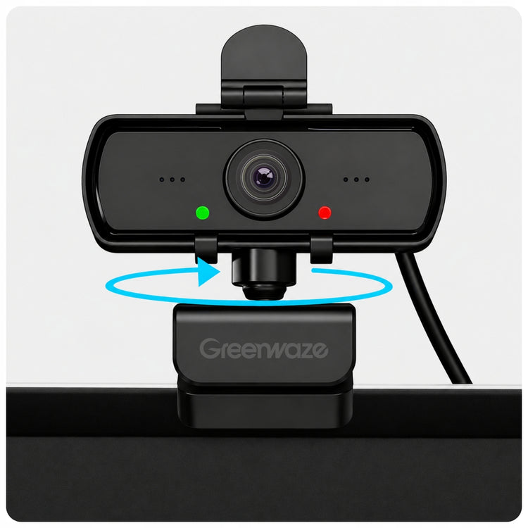 Interneto kamera „Greenwaze“ 2K 1440p su mikrofonu ir trikoju