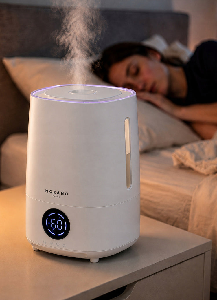 Ultragarsinis oro drėkintuvas 4 l su aromaterapija ir jonizacija, baltas – nuotrauka 6