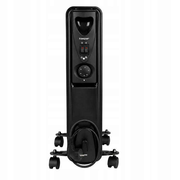 Tylus tepalinis radiatorius su termostatu, 2500 W, 13 sekcijų, juodas