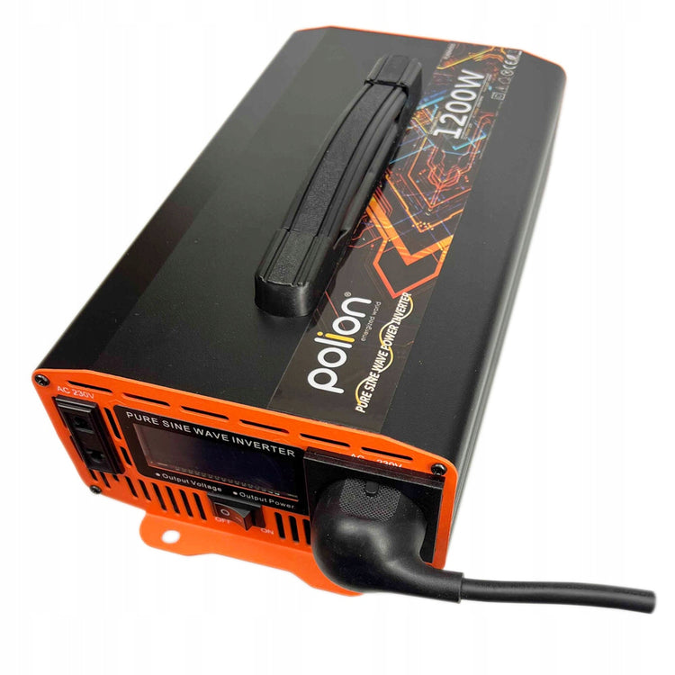 Įtampos keitiklis „Polion“ 12 V / 230 V, 1200 W, gryna sinusinė banga – nuotrauka 6