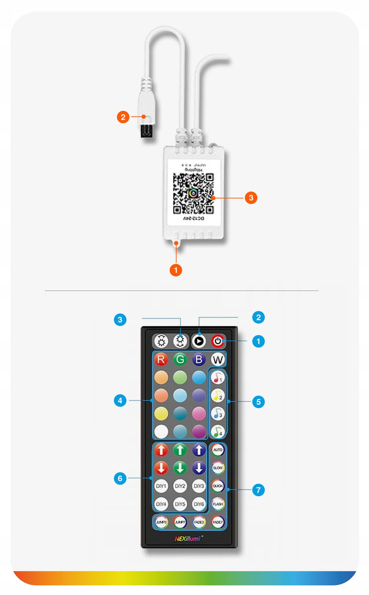 RGB LED juosta 10 m su Bluetooth, pultu ir muzikos režimu