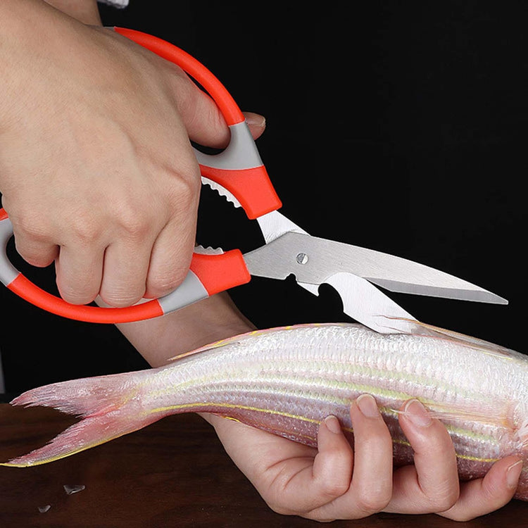 Universalios virtuvės žirklės su atidarytuvu, oranžinės, 21 cm
