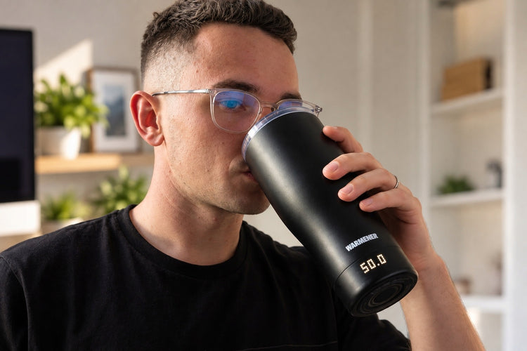 Išmanusis šildomas termo puodelis „Warmener“ 560 ml, USB