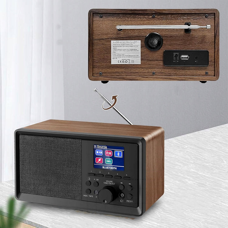 Retro radijas „Blaupunkt DR10CR“ DAB+/FM, Bluetooth, įkraunamas, medinis
