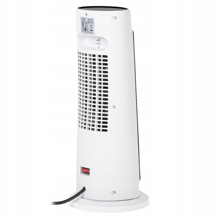 Keraminis termoventiliatorius „Adler AD 7738“ su termostatu, laikmačiu ir pultu, 2000 W