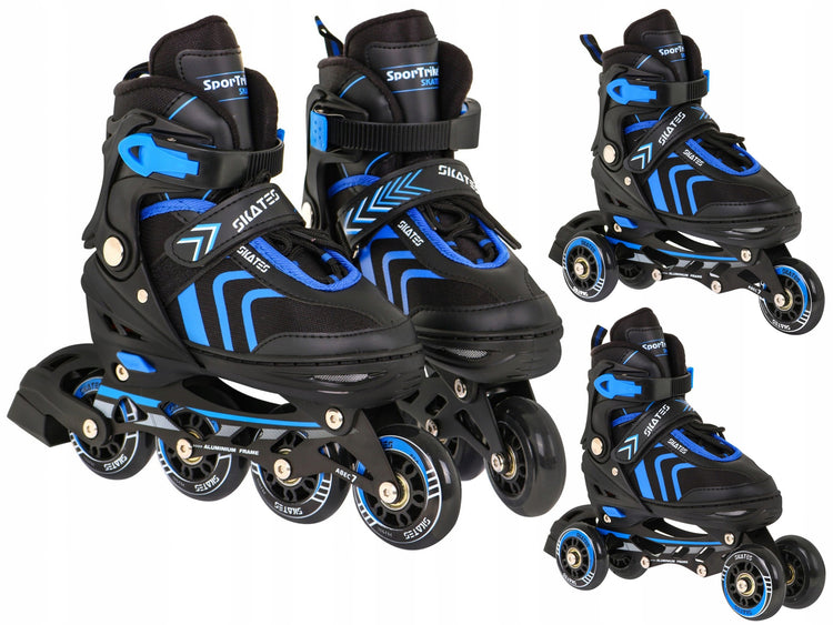Reguliuojami riedučiai 4in1 „SporTrike“, 34–38 dydis, mėlyni