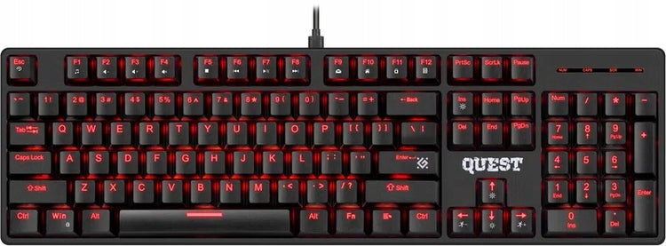 Mechaninė žaidimų klaviatūra „Defender Quest GK-596“, Outemu Red, RGB
