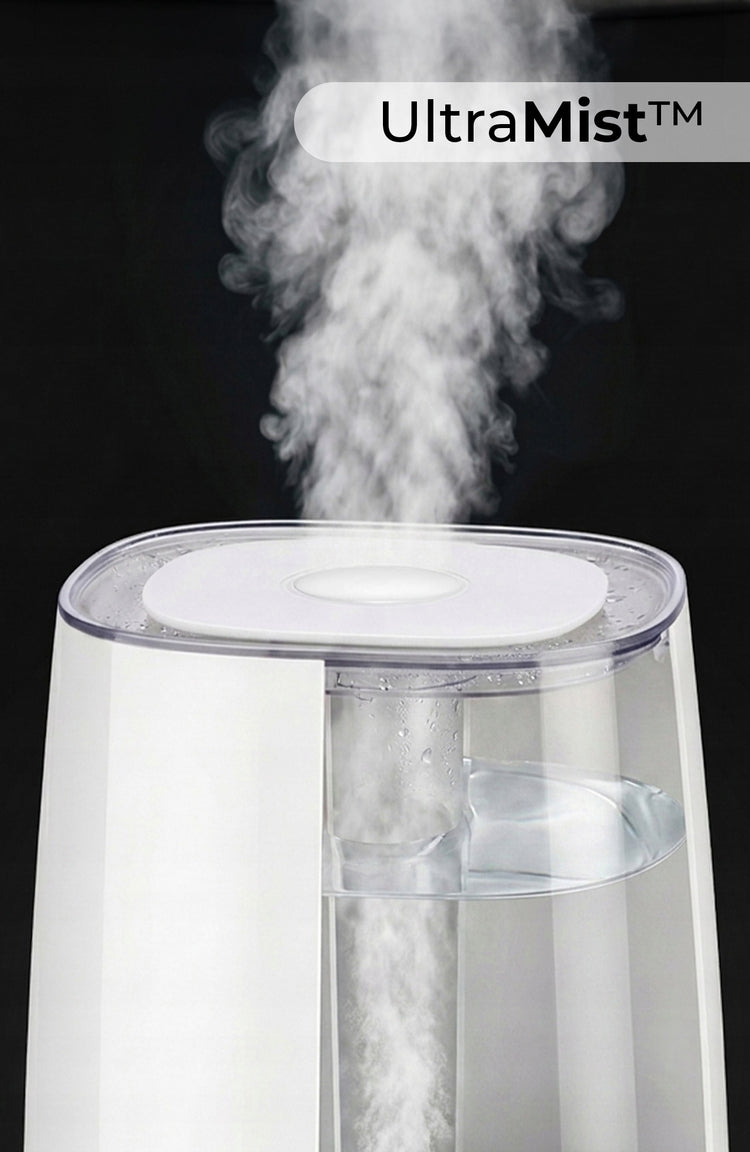 Ultragarsinis oro drėkintuvas 4 l su aromaterapija ir jonizacija, baltas – nuotrauka 4