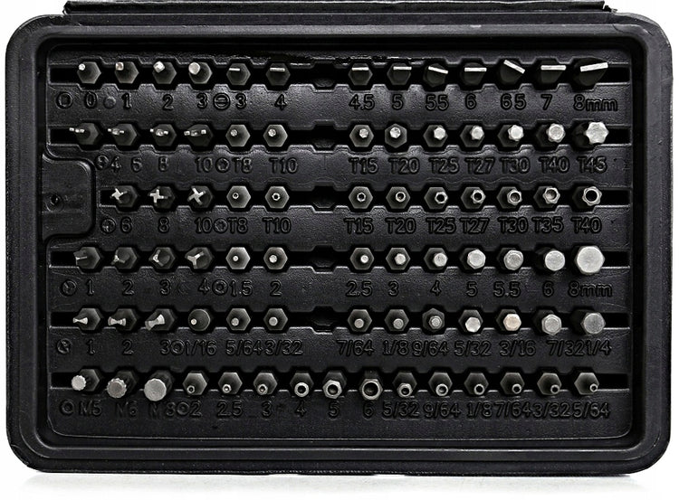 Antgalių rinkinys „Kraft&Dele KD10264“, 100 vnt., Torx, PH, PZ, plokšti ir kt., 1/4“