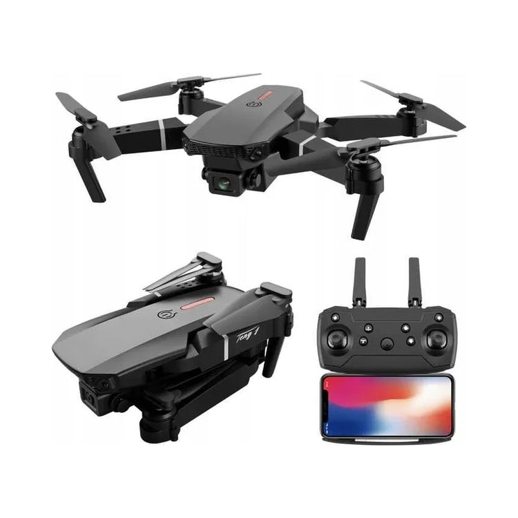 Sulankstomas dronas su Wi-Fi kamera „E88 Pro“ ir dėklu