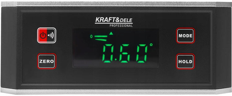 Skaitmeninis magnetinis kampų matuoklis-gulsčiukas „Kraft&Dele KD3562“, 150 mm