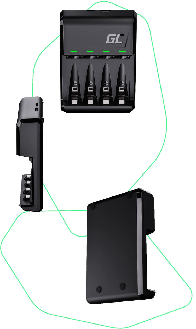 Elementų kroviklis „Green Cell VitalCharger“ 4× AA/AAA, USB-C