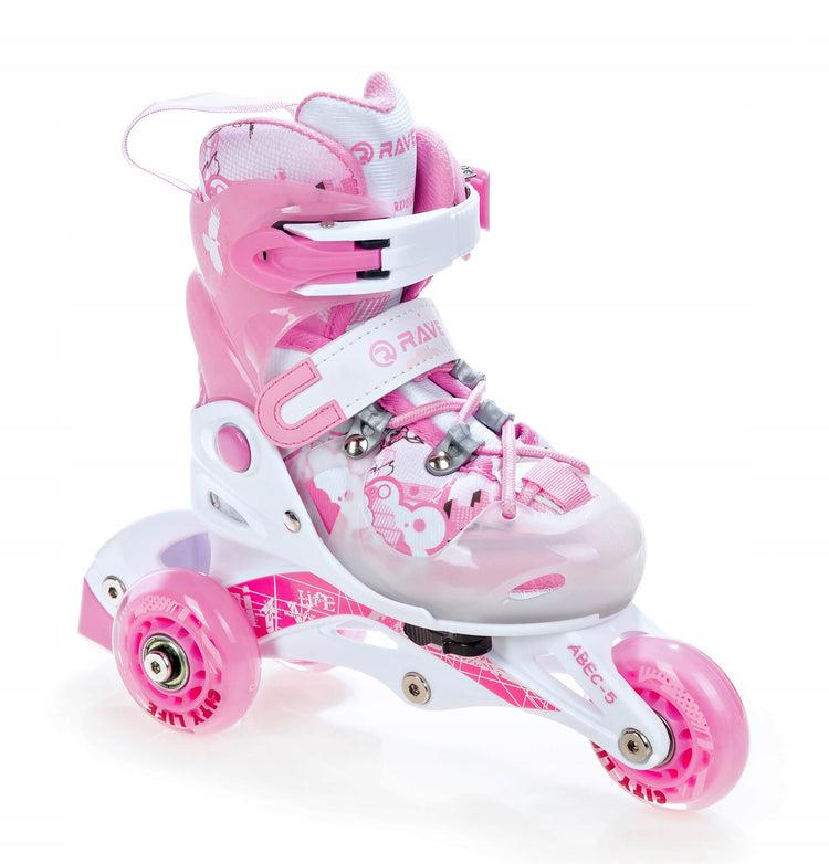 Reguliuojami riedučiai 3in1 „Raven Princess“, 26–29 dydis