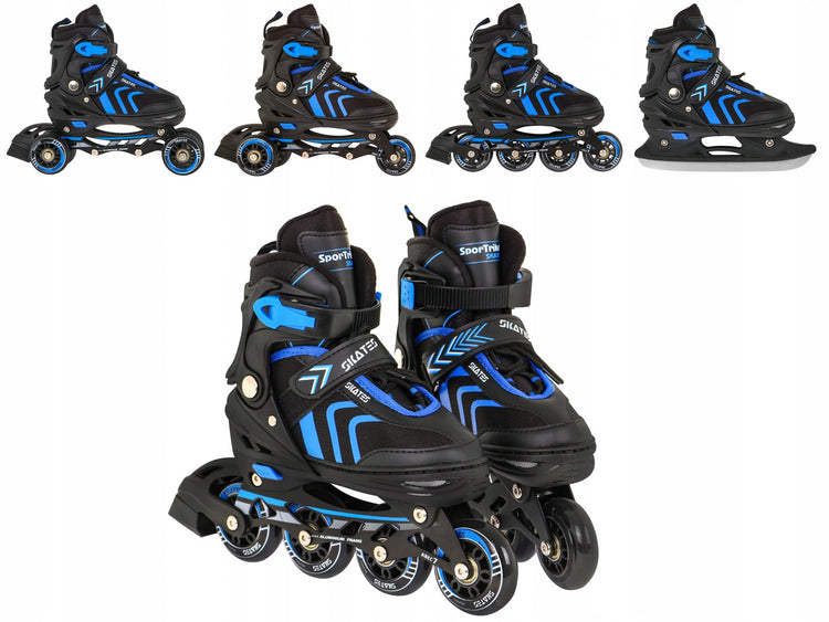 Reguliuojami riedučiai 4in1 „SporTrike“, 34–38 dydis, mėlyni