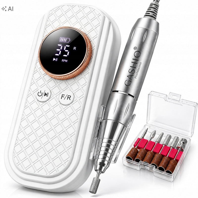 Belaidė nagų freza „Gashio GA111“, 50 W, USB-C, su antgalių rinkiniu