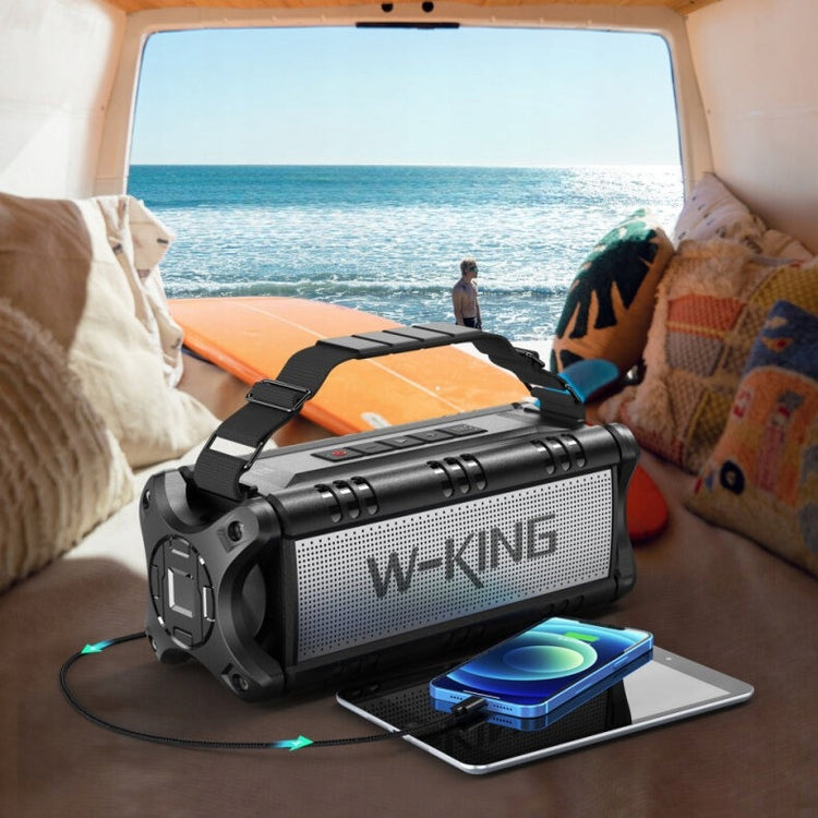Nešiojama Bluetooth kolonėlė „W-King D8“, 90 W, IPX6, su powerbank funkcija