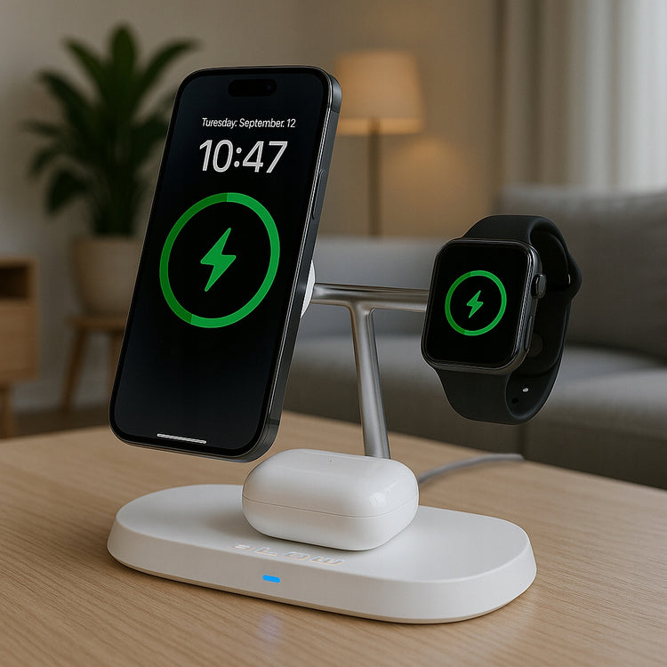 Belaidis indukcinis kroviklis 3 in 1 „Blow“ 15 W MagSafe, iPhone, Apple Watch, AirPods
