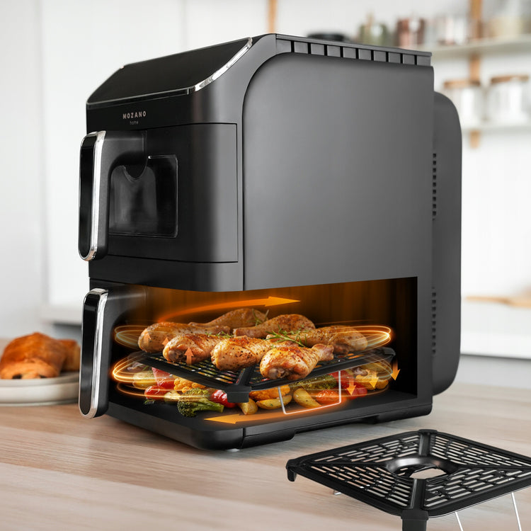 Dviejų kamerų karšto oro gruzdintuvė, 11 l, 2800 W, vertikali
