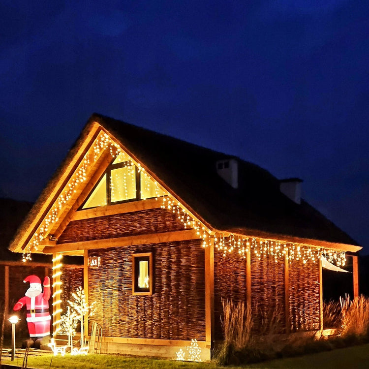 Lauko LED girlianda „Varvekliai“ „Springos“, 1000 LED, 45 m, su pultu, šilta balta